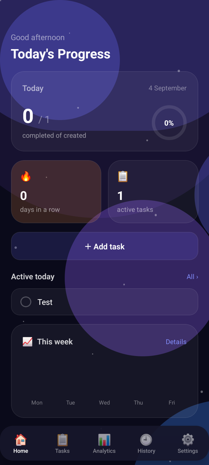 ClearStats progress dashboard